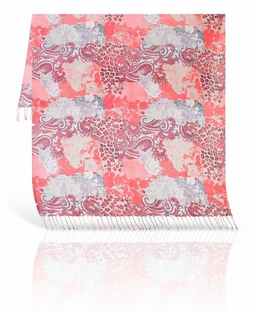 Палантин Женский S40-ANIMAL.PAIS/CORAL